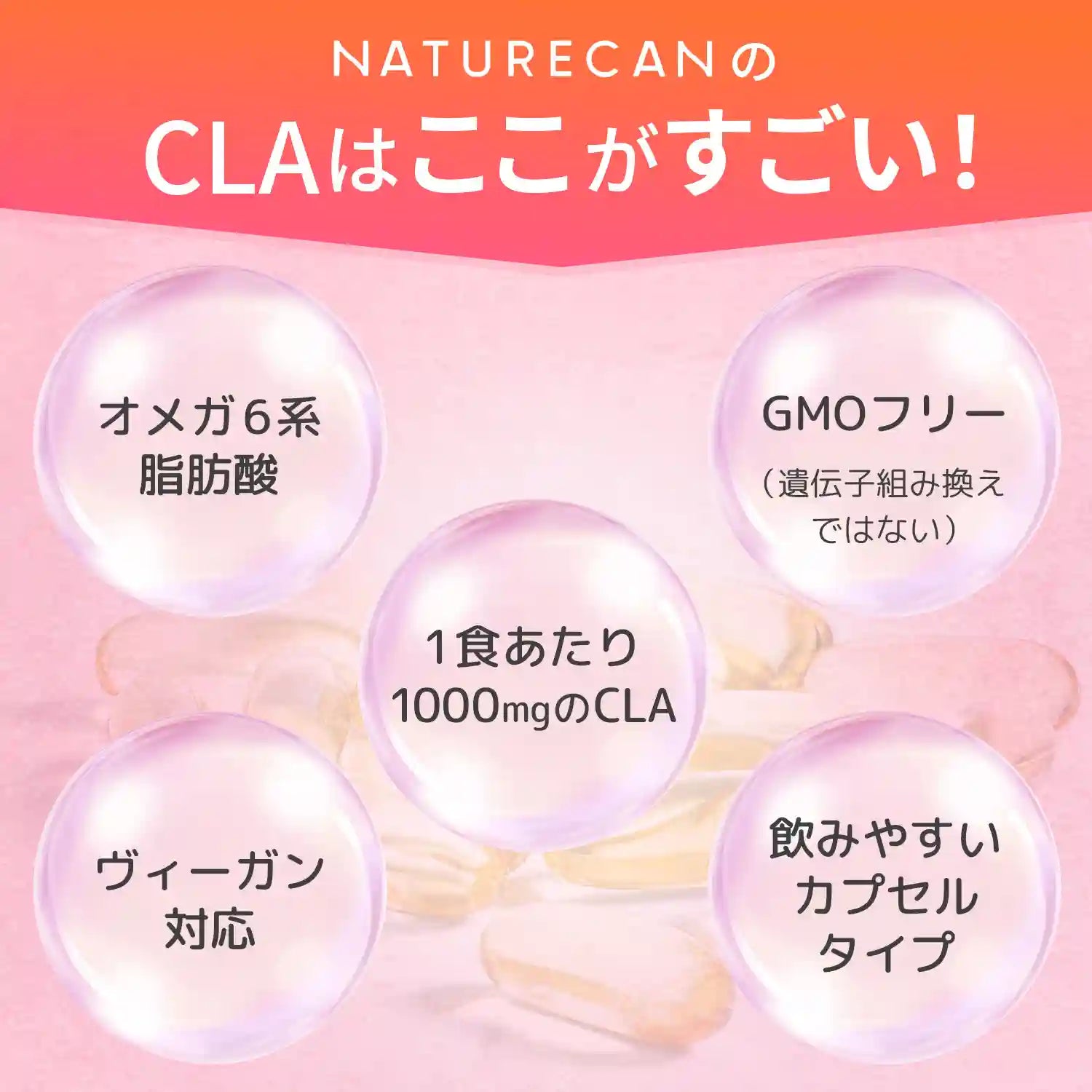 ヴィーガンCLA (共役リノール酸) カプセル